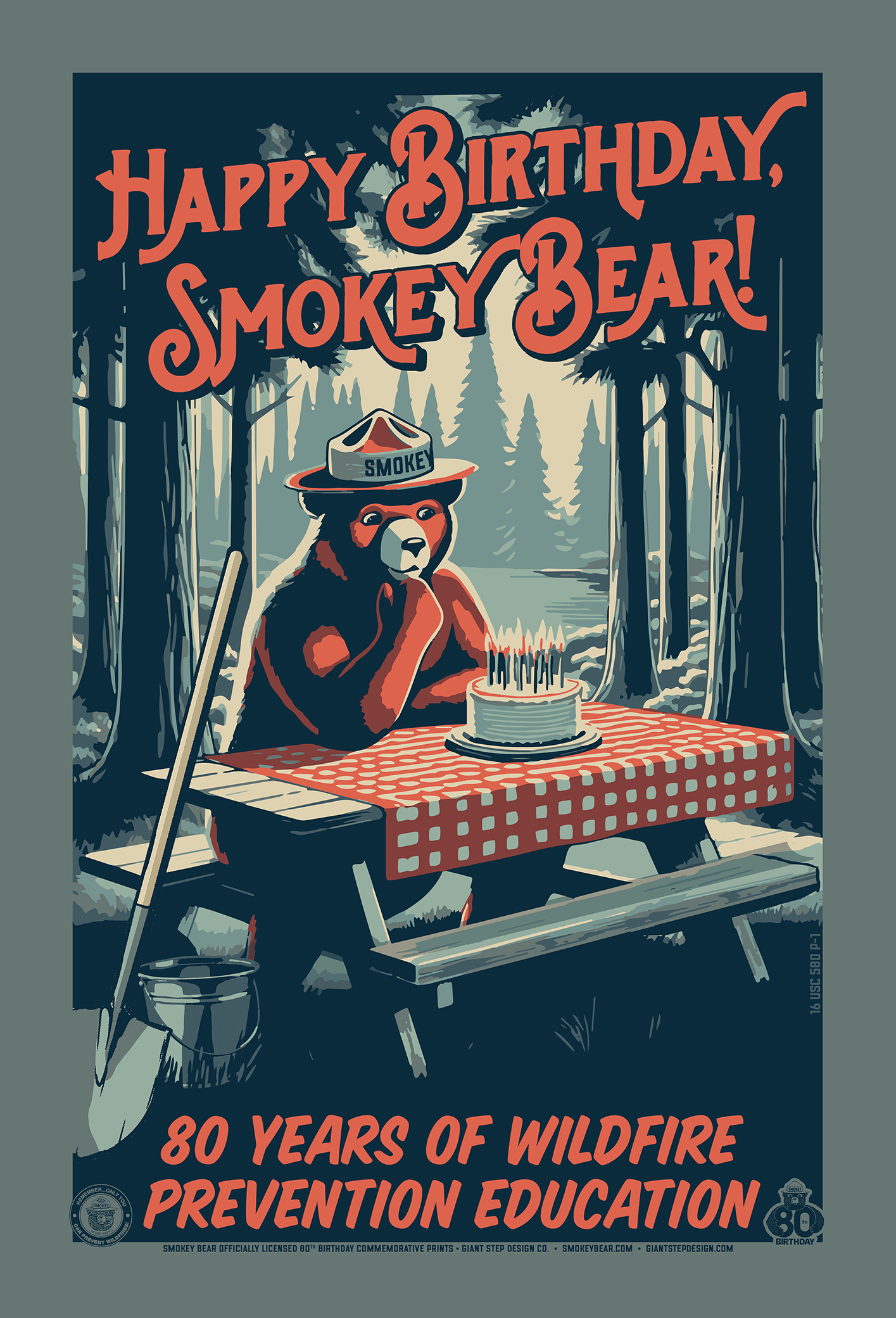Officially Licensed Smokey Bear 16-Pack Collectible Smokey Postcard Collection - 4" x 6" (Set of 16)