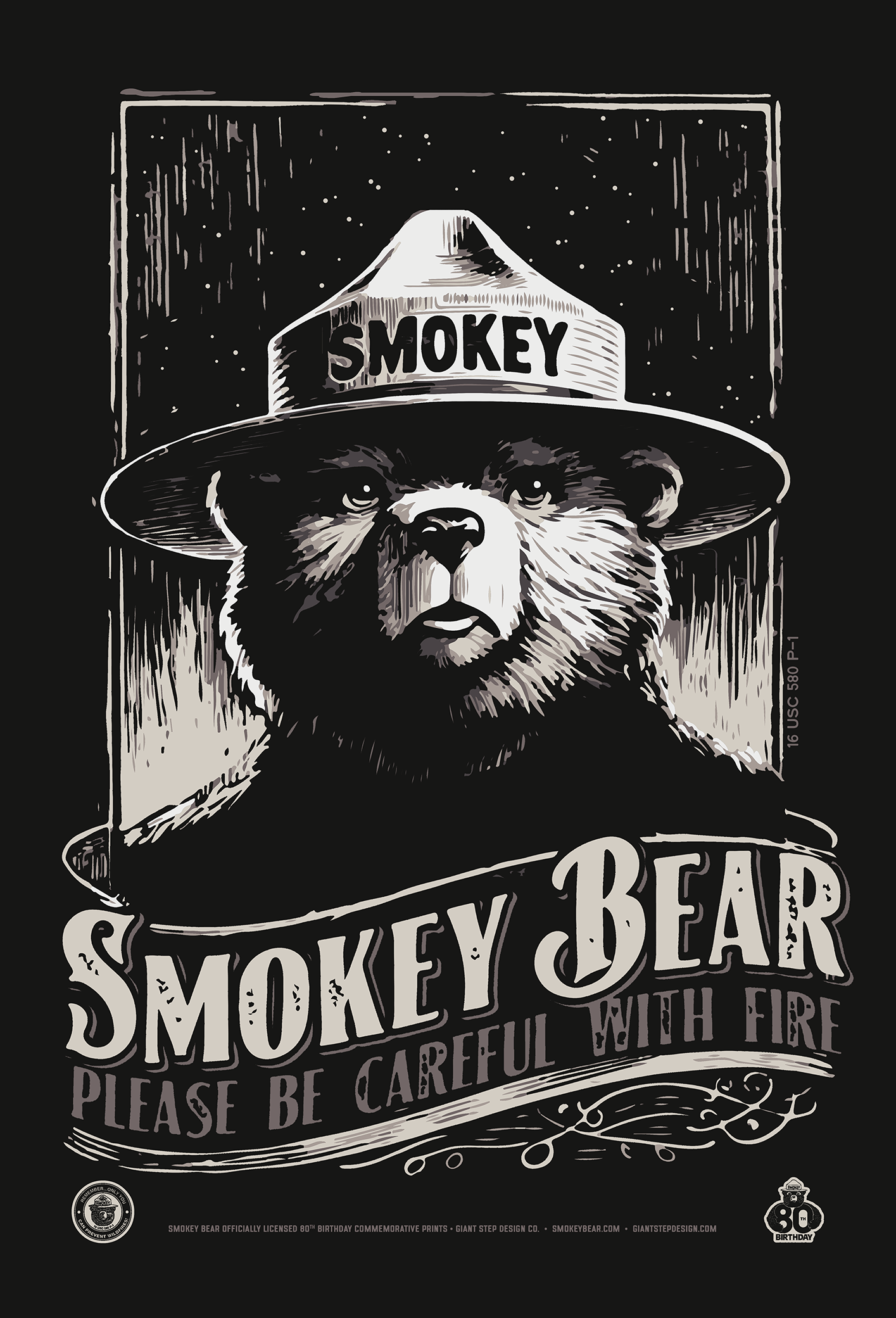 Officially Licensed Smokey Bear 16-Pack Collectible Smokey Postcard Collection - 4" x 6" (Set of 16)