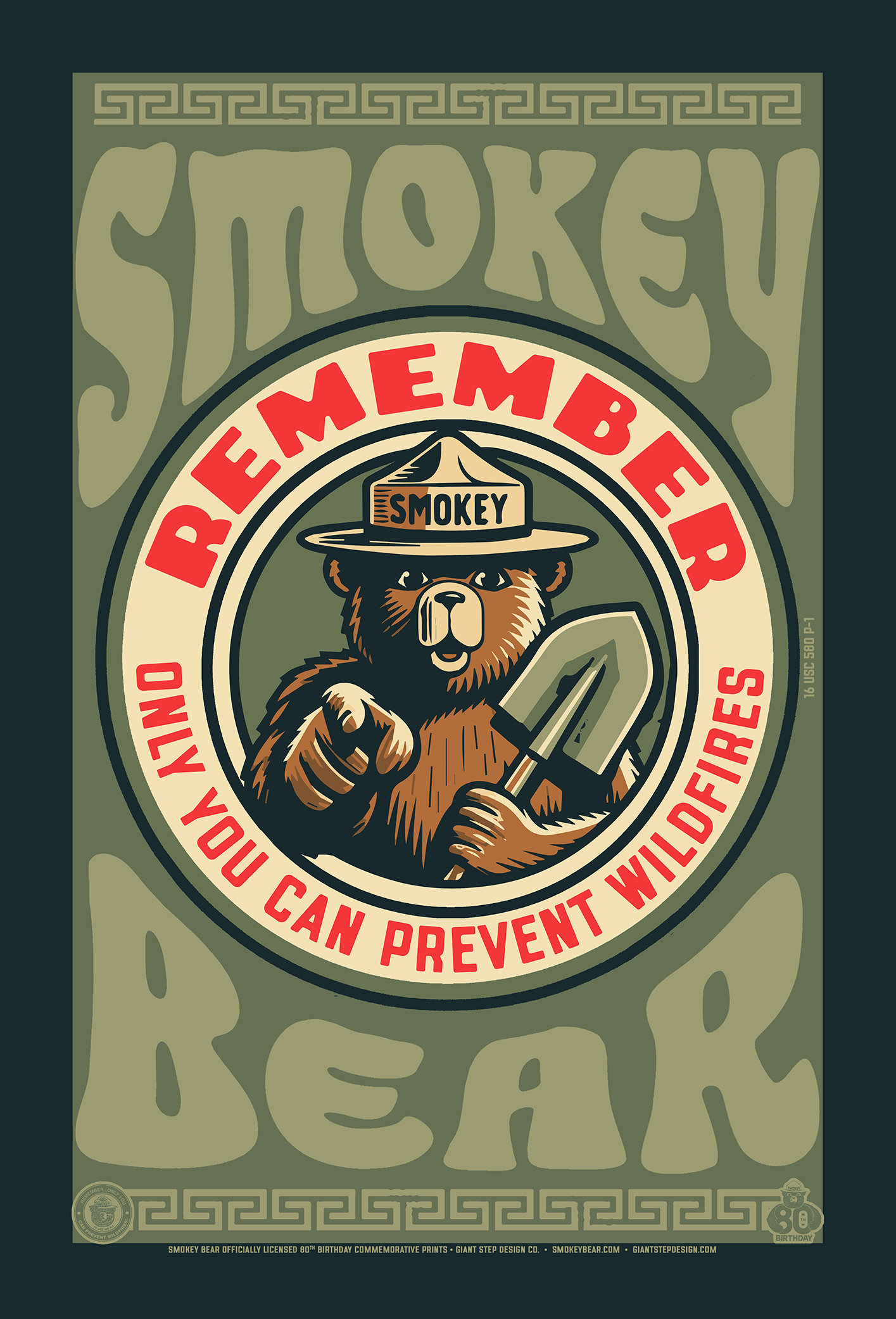 Officially Licensed Smokey Bear 16-Pack Collectible Smokey Postcard Collection - 4" x 6" (Set of 16)