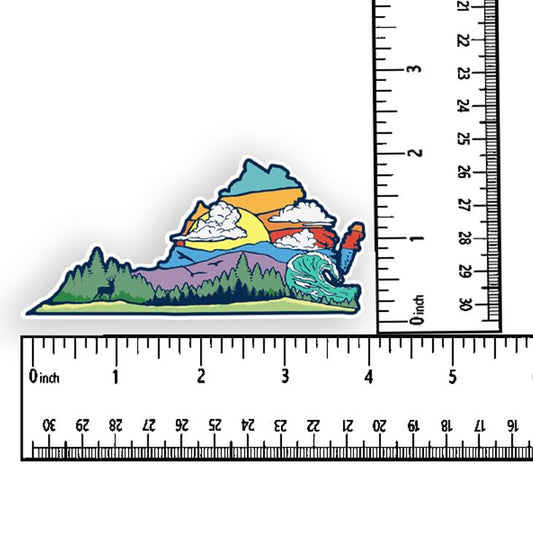 Virginia Outdoor Embroidered Patch - State Pride & Hiking National Park Style Patch