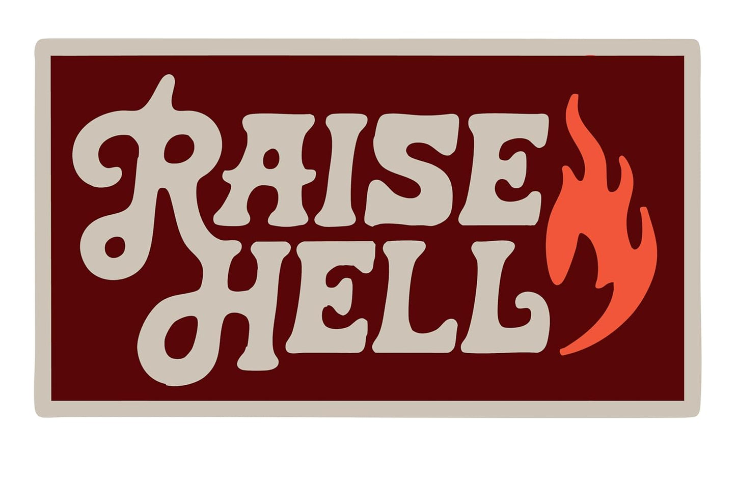 Raise Hell Embroidered Patch - Iron-On Patch For Trucker Hats & More 3.5" x 2"
