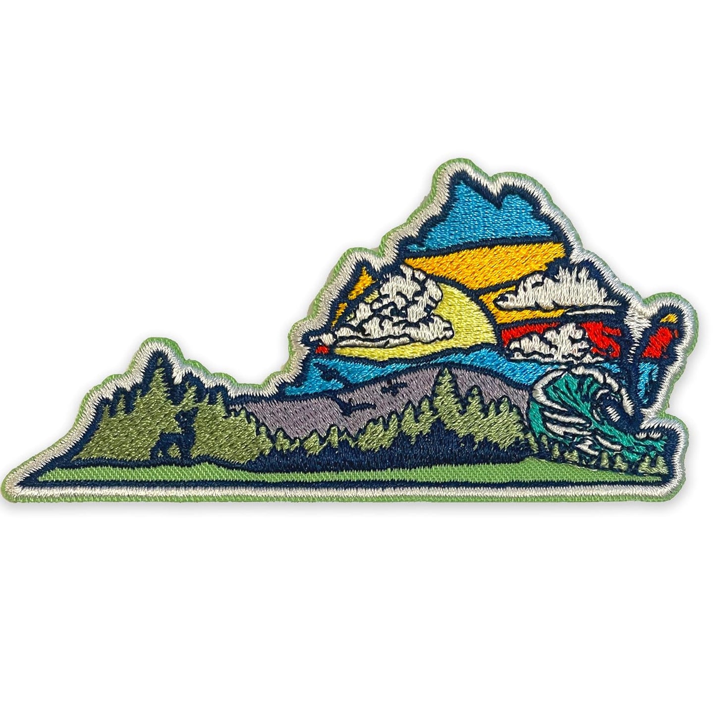 Virginia Outdoor Embroidered Patch - State Pride & Hiking National Park Style Patch