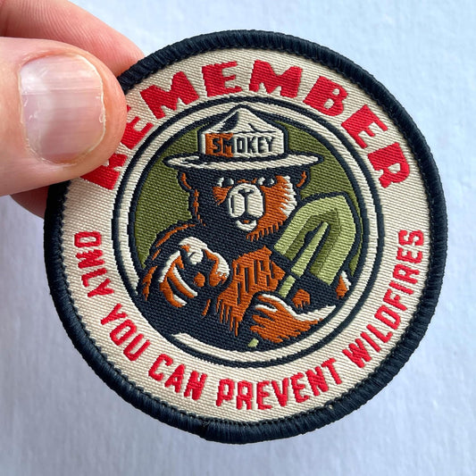 OFFICIALLY LICENSED Smokey Bear Patch - Remember Only You Can Prevent Wildfires Vintage Iron-On Embroidered Patch For Hats and Accessories 2.5" Diameter