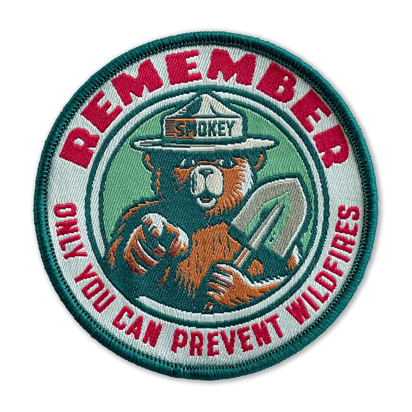 OFFICIALLY LICENSED Smokey Bear Patch - Remember Only You Can Prevent Wildfires Vintage Iron-On Embroidered Patch For Hats and Accessories 2.5" Diameter