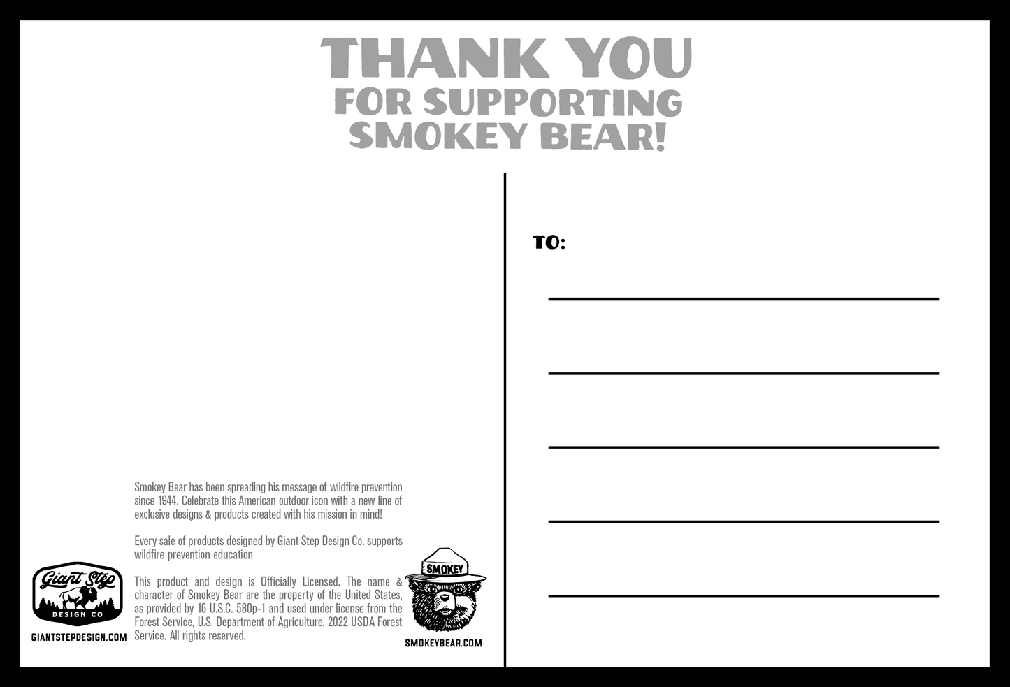 Officially Licensed Smokey Bear 16-Pack Collectible Smokey Postcard Collection - 4" x 6" (Set of 16)