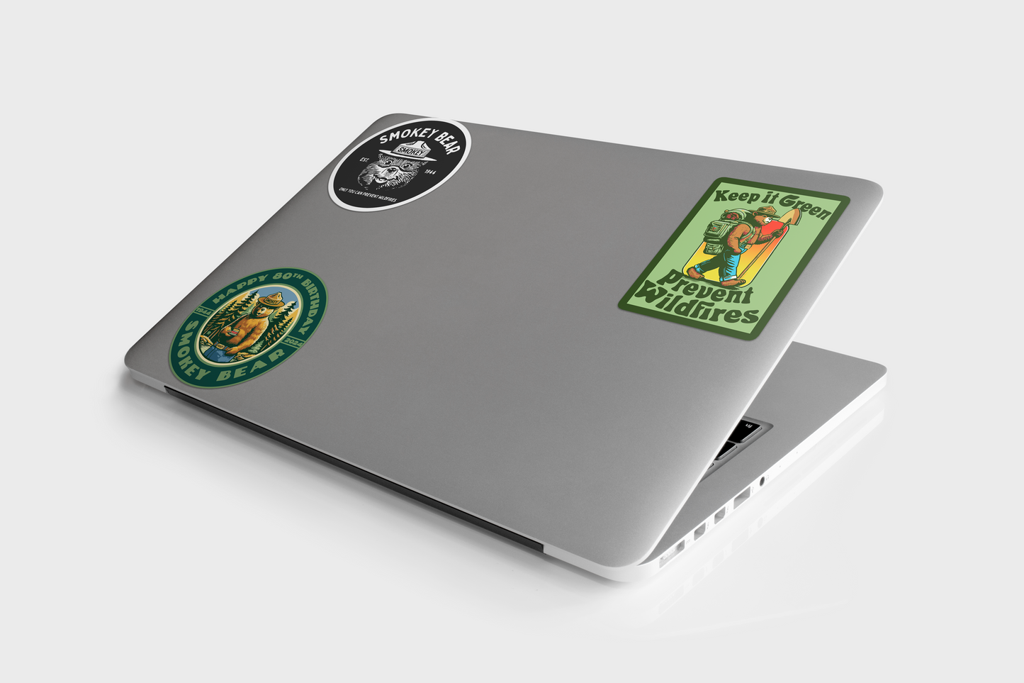 OFFICIALLY LICENSED Smokey Bear Vintage Indoor/Outdoor Classic Sticker Pack (Set #1)