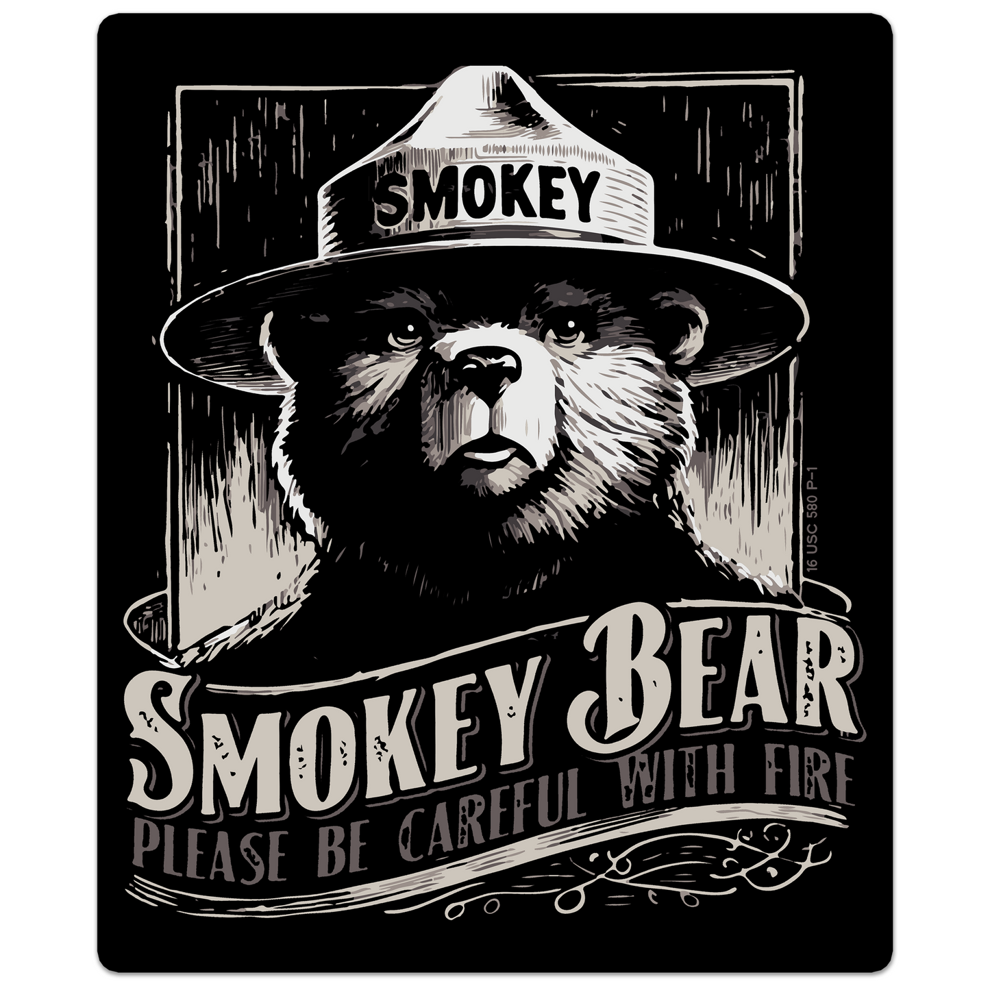 OFFICIALLY LICENSED Smokey Bear Vintage Indoor/Outdoor Classic Sticker Pack (Set #3)