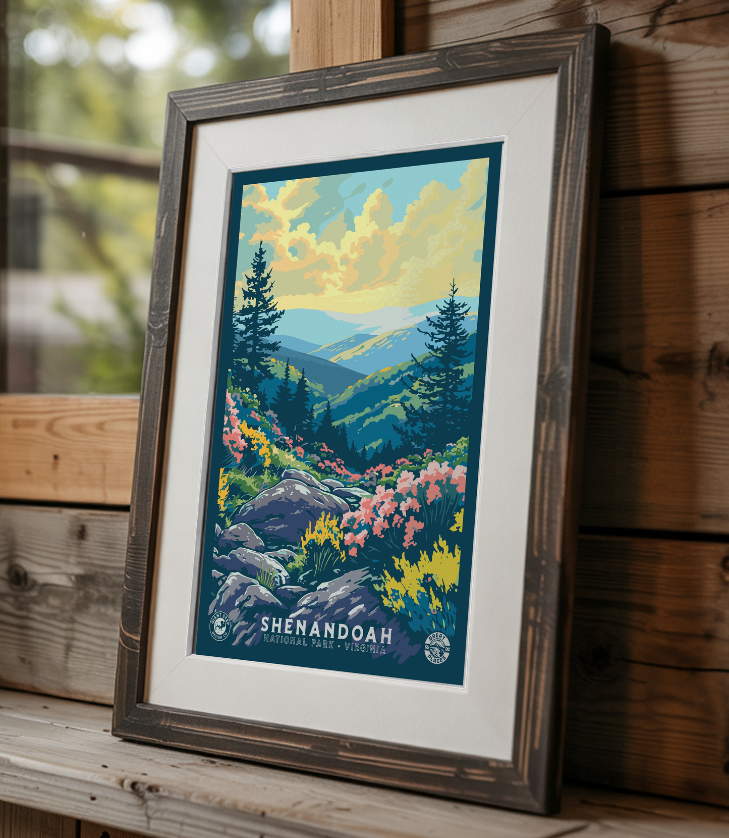 Shenandoah National Park | Vintage WPA Poster Style Retro Print Virginia Travel Poster 12"x18"
