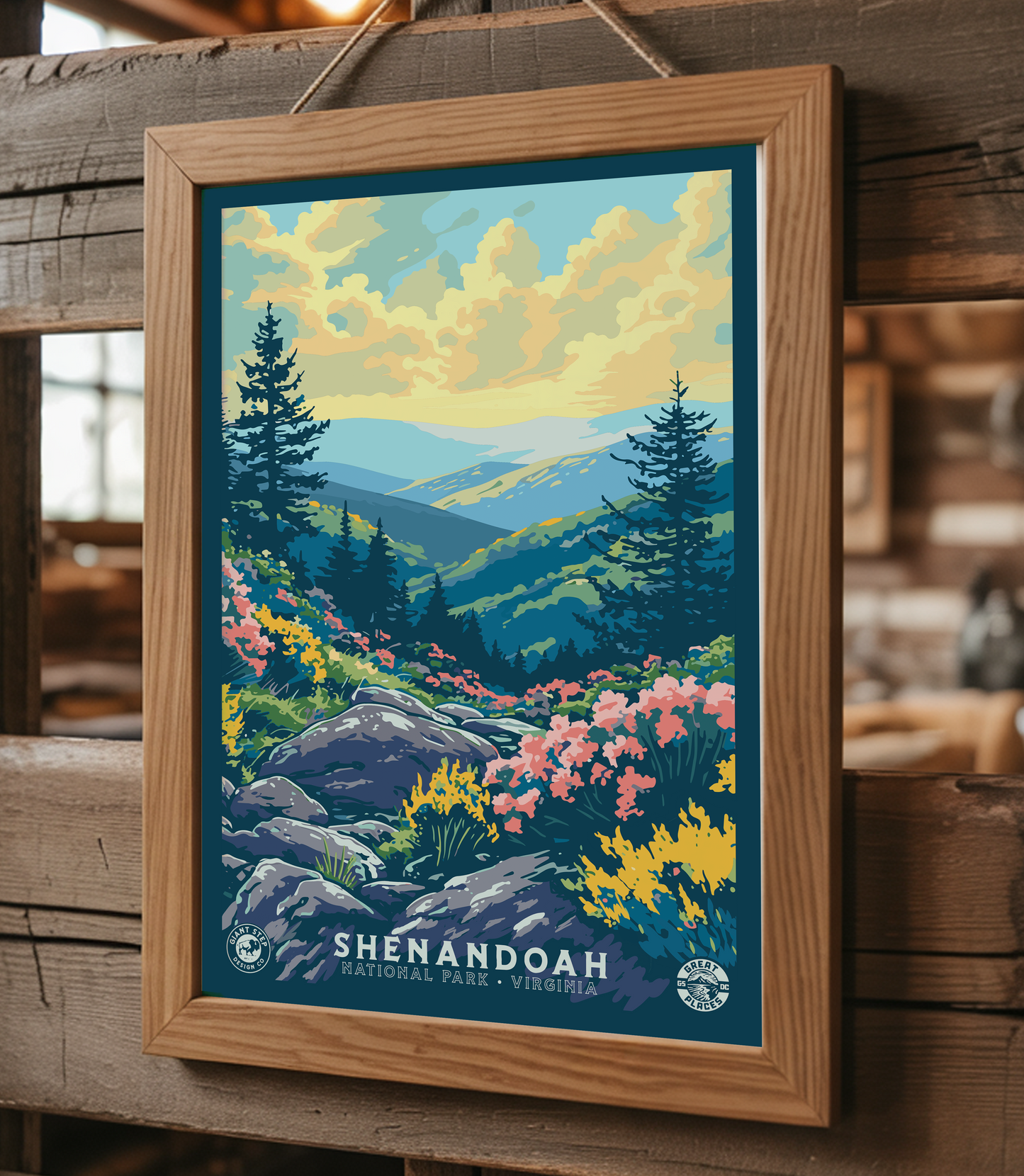 Shenandoah National Park | Vintage WPA Poster Style Retro Print Virginia Travel Poster 12"x18"
