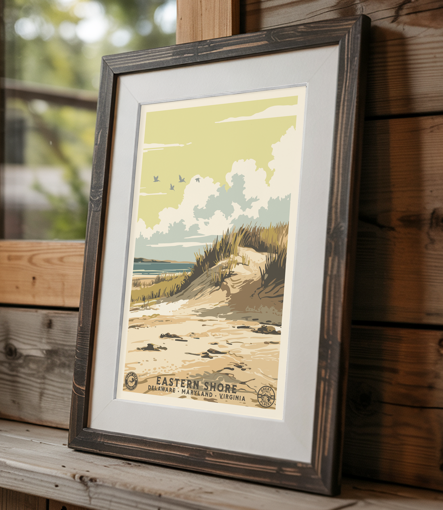 Eastern Shore Chesapeake Bay - National Park Style Art Print | Vintage WPA Style Retro Delaware Maryland Virginia Delmarva Travel Poster 12"x18"