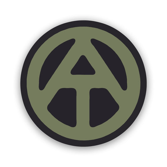 Appalachian Trail Marker Minimalist Logo - Classic AT Indoor/Outdoor High Quality Sticker 3" Diameter