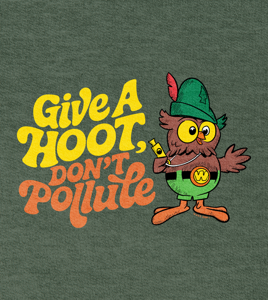 Give a Hoot Don't Pollute! Officially Licensed Retro Woodsy Owl Unisex t-shirt