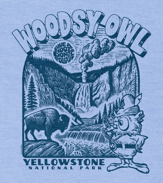 Officially Licensed Woodsy Owl Yellowstone National Park Give a Hoot! Unisex t-shirt