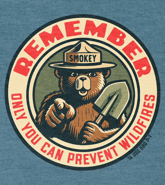 Remember Only You Vintage Smokey Bear Seal Retro T-Shirt