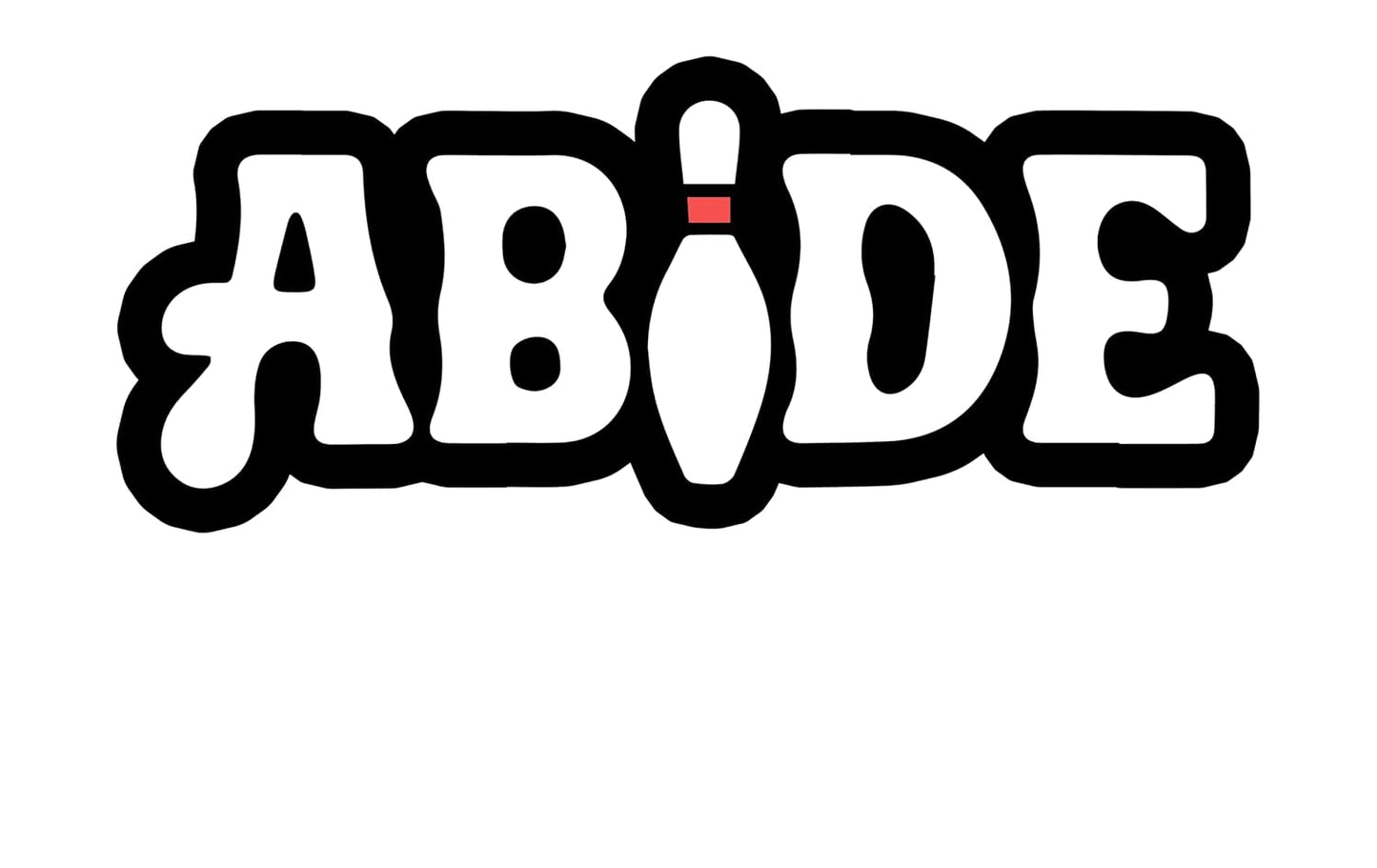ABIDE Embroidered Bowling Pin Patch - Iron-On Patch 4" x 1.75"