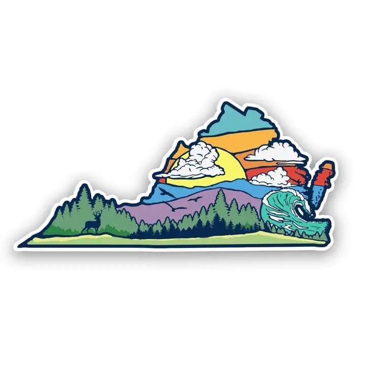 Virginia Outdoor Embroidered Patch - State Pride & Hiking National Park Style Patch