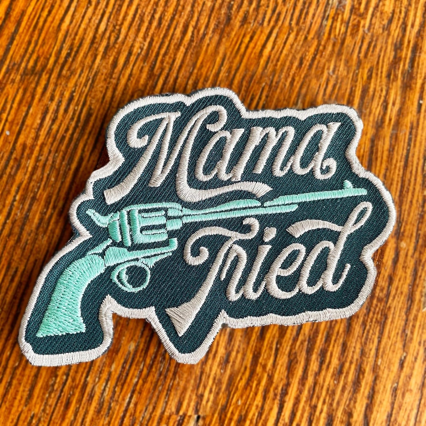 Mama Tried Vintage 6-Shooter Embroidered Patch - No Iron On Backing 3.75" x 2.5"