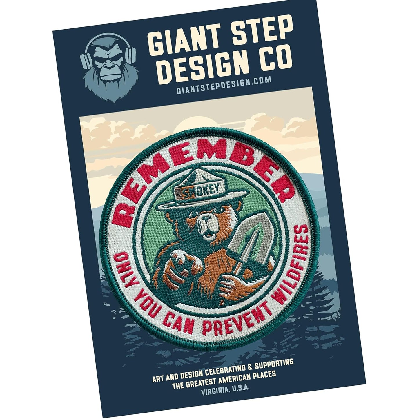 OFFICIALLY LICENSED Smokey Bear Patch - Remember Only You Can Prevent Wildfires Vintage Iron-On Embroidered Patch For Hats and Accessories 2.5" Diameter