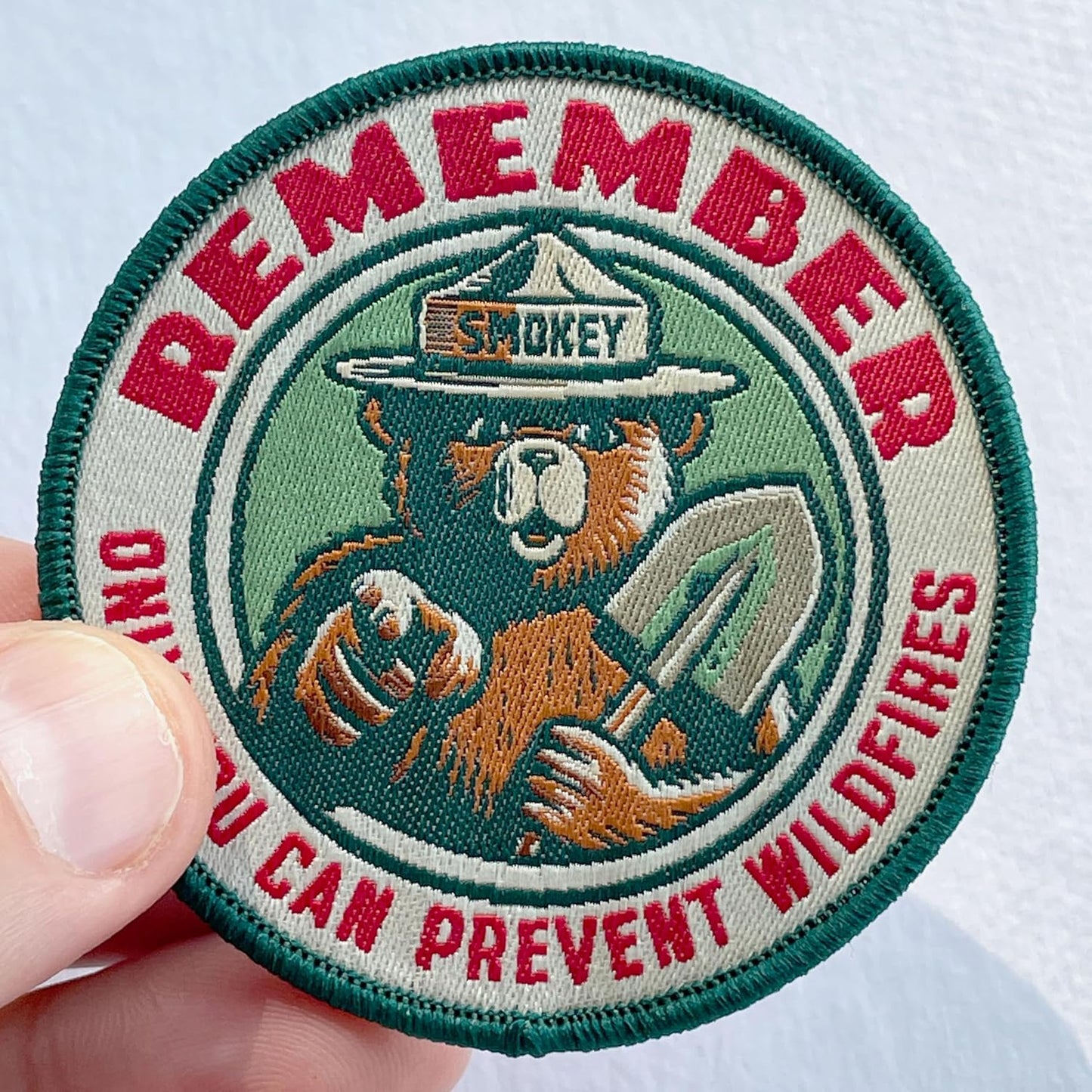 OFFICIALLY LICENSED Smokey Bear Patch - Remember Only You Can Prevent Wildfires Vintage Iron-On Embroidered Patch For Hats and Accessories 2.5" Diameter