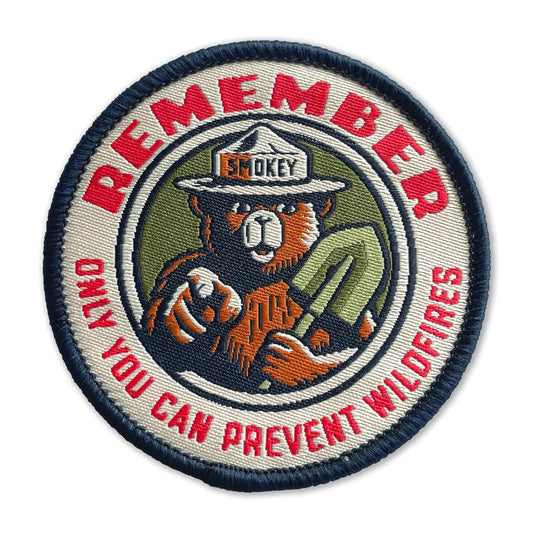 OFFICIALLY LICENSED Smokey Bear Patch - Remember Only You Can Prevent Wildfires Vintage Iron-On Embroidered Patch For Hats and Accessories 2.5" Diameter