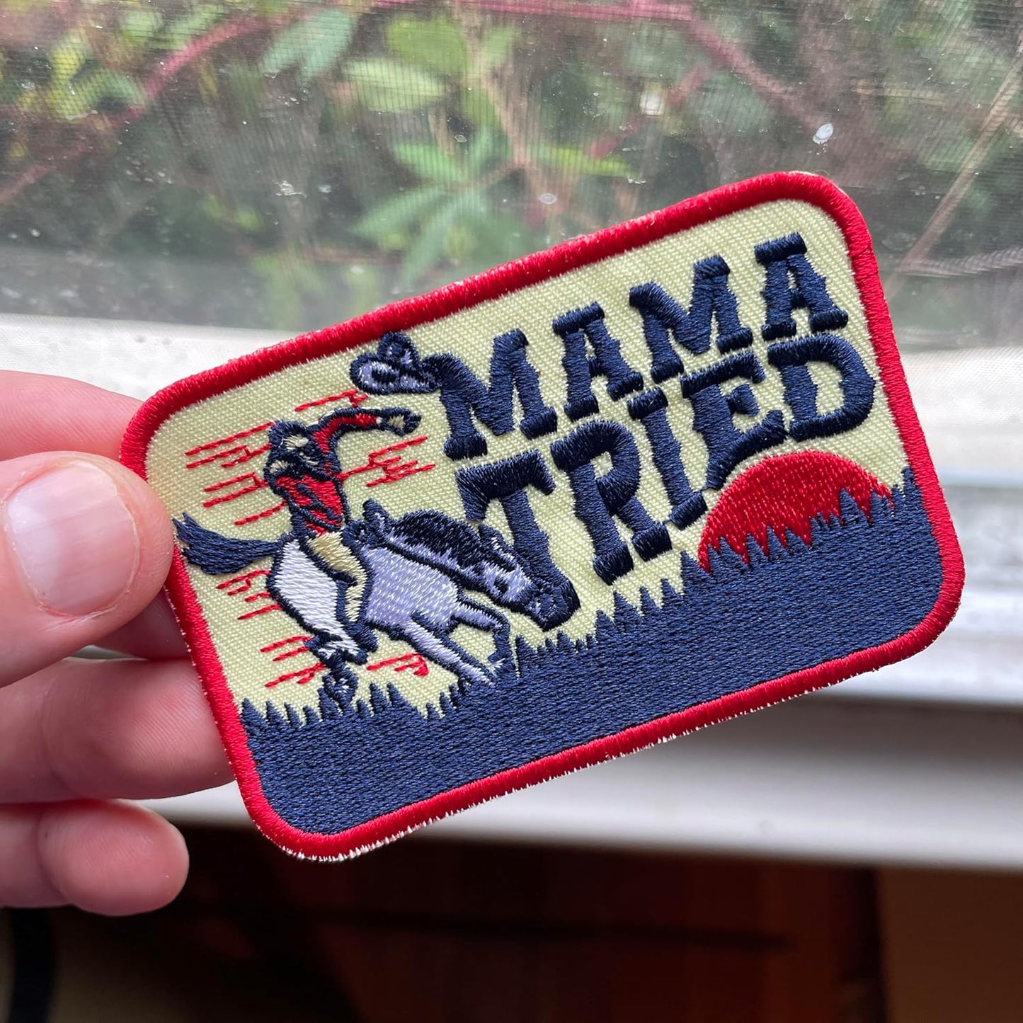Mama Tried! Vintage Cowboy Iron-On Embroidered Patch For Hats and Accessories