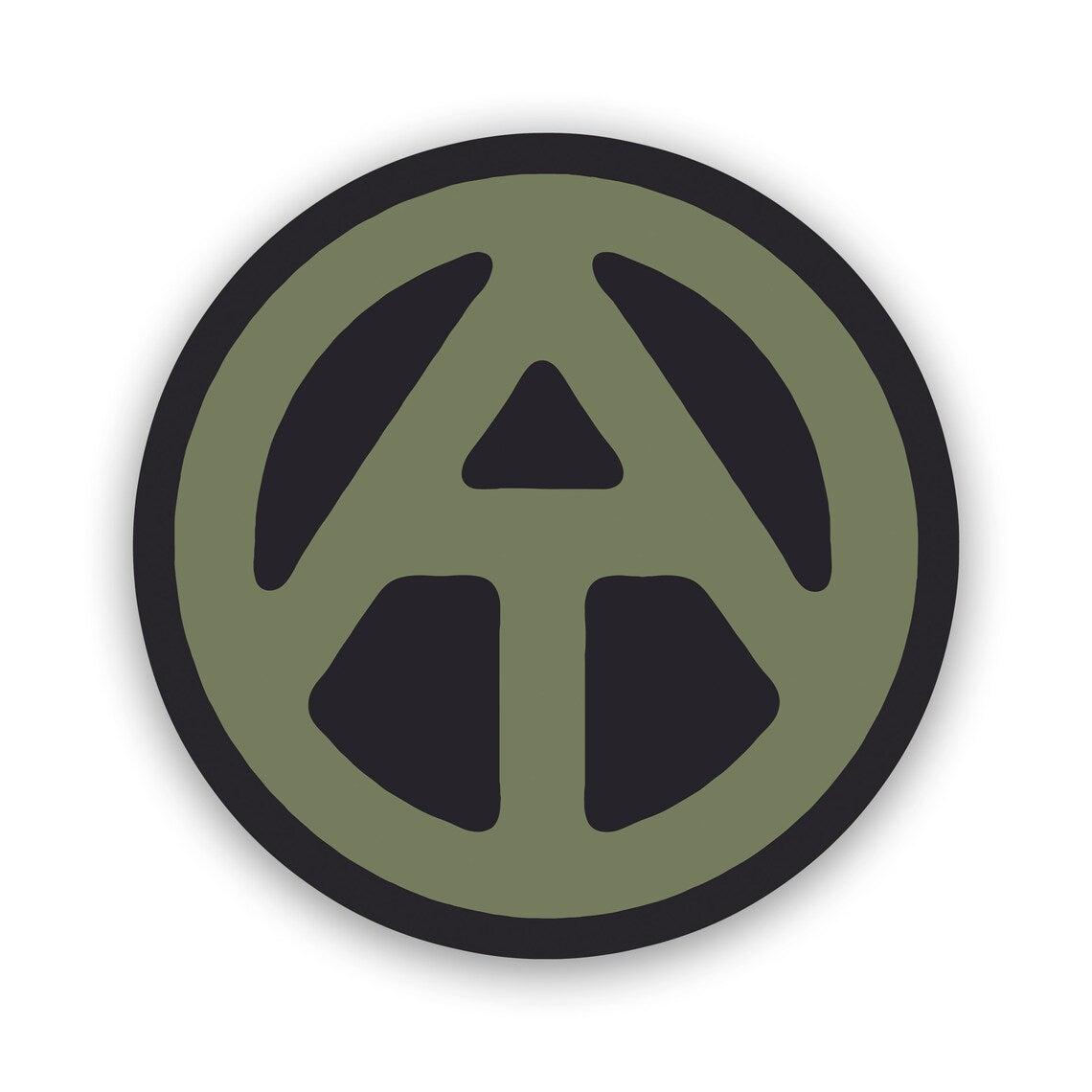 Appalachian Trail Marker Minimalist Logo - Classic AT Indoor/Outdoor High Quality Sticker 3" Diameter