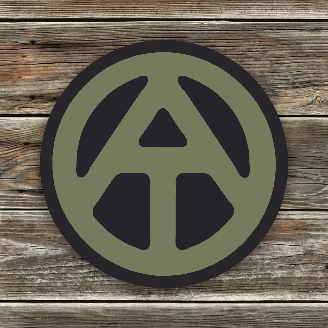 Appalachian Trail Marker Minimalist Logo - Classic AT Indoor/Outdoor High Quality Sticker 3" Diameter