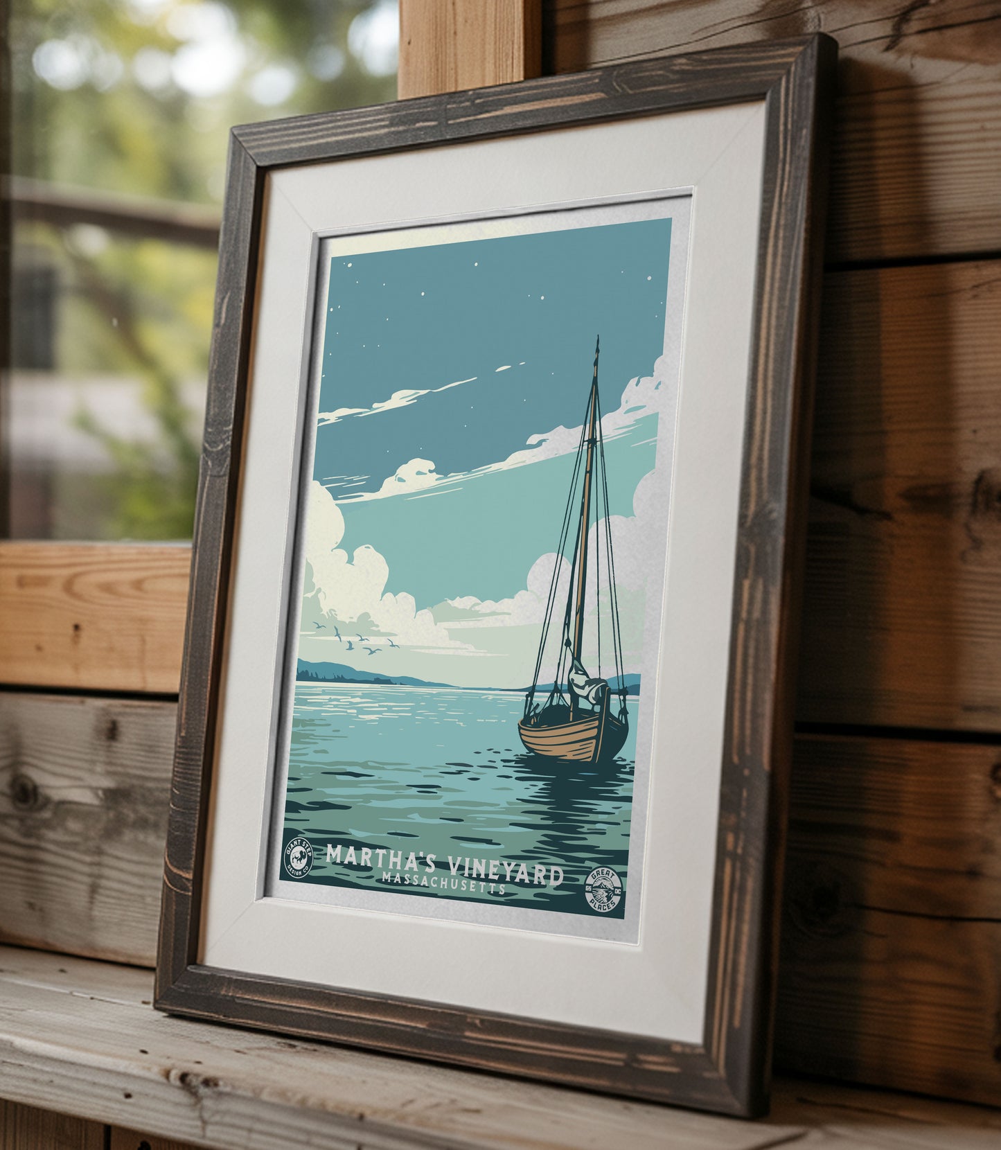 Martha's Vineyard, Massachusetts  -  New England | WPA Travel Art Poster Print | 12" x 18" Print