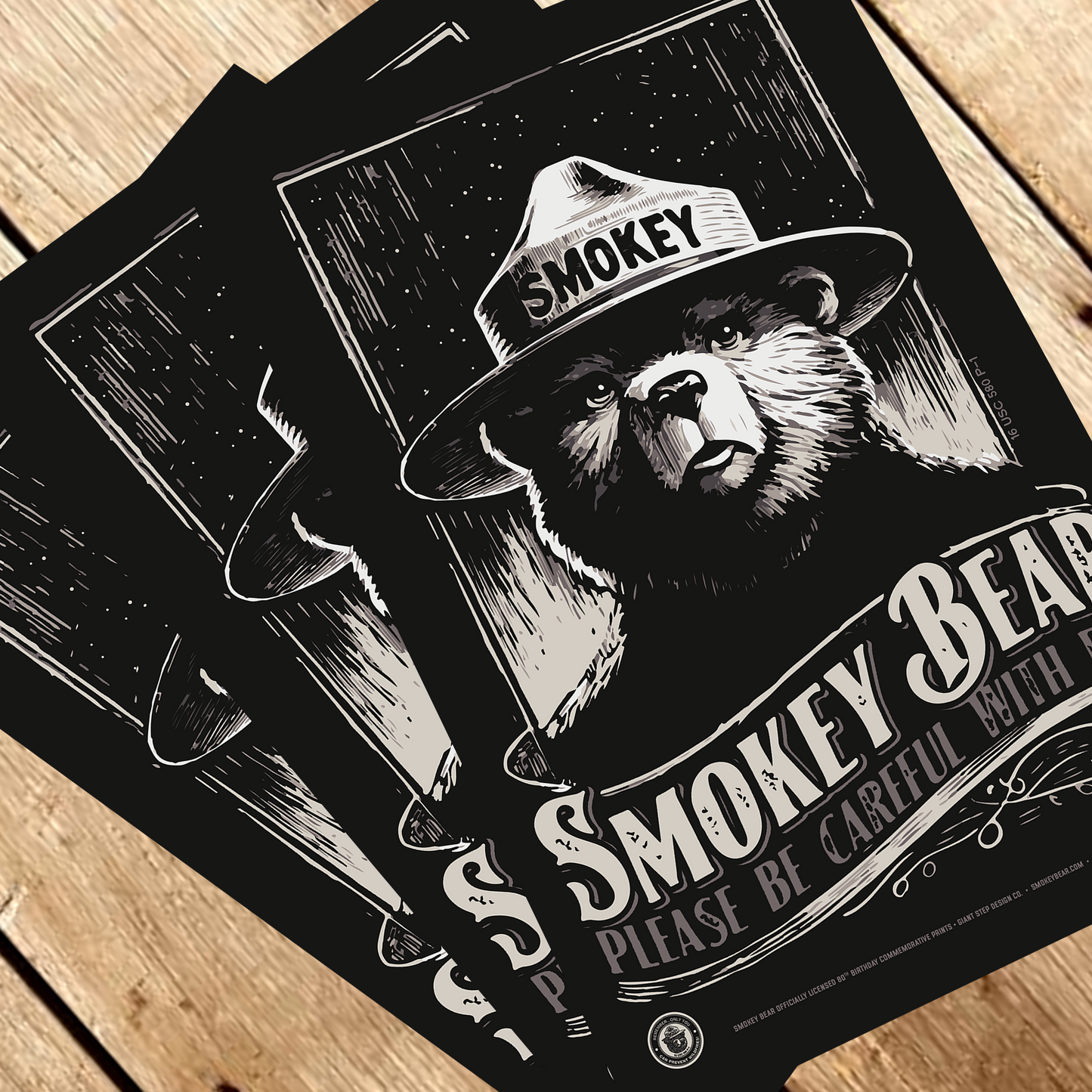 Smokey Bear WPA Style Only Can Can Prevent Wildfires Poster | 12" x 18" WPA Style Retro Art Print